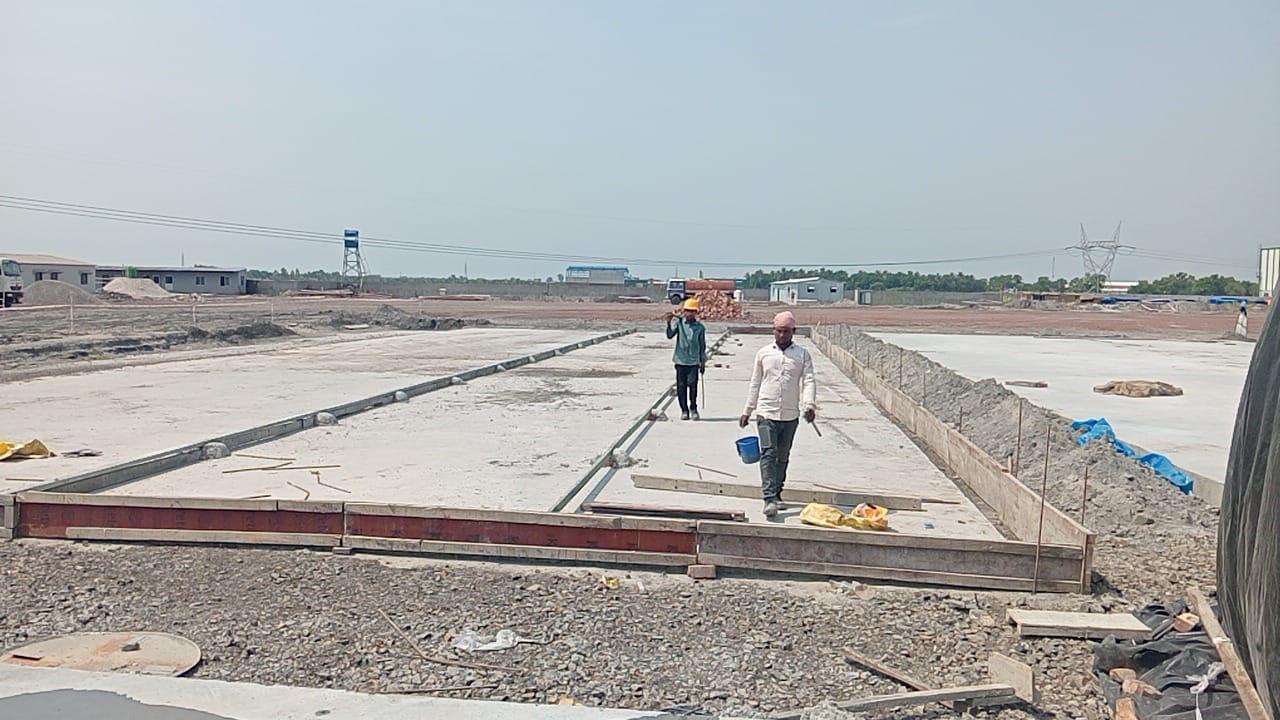Concrete delivery at site