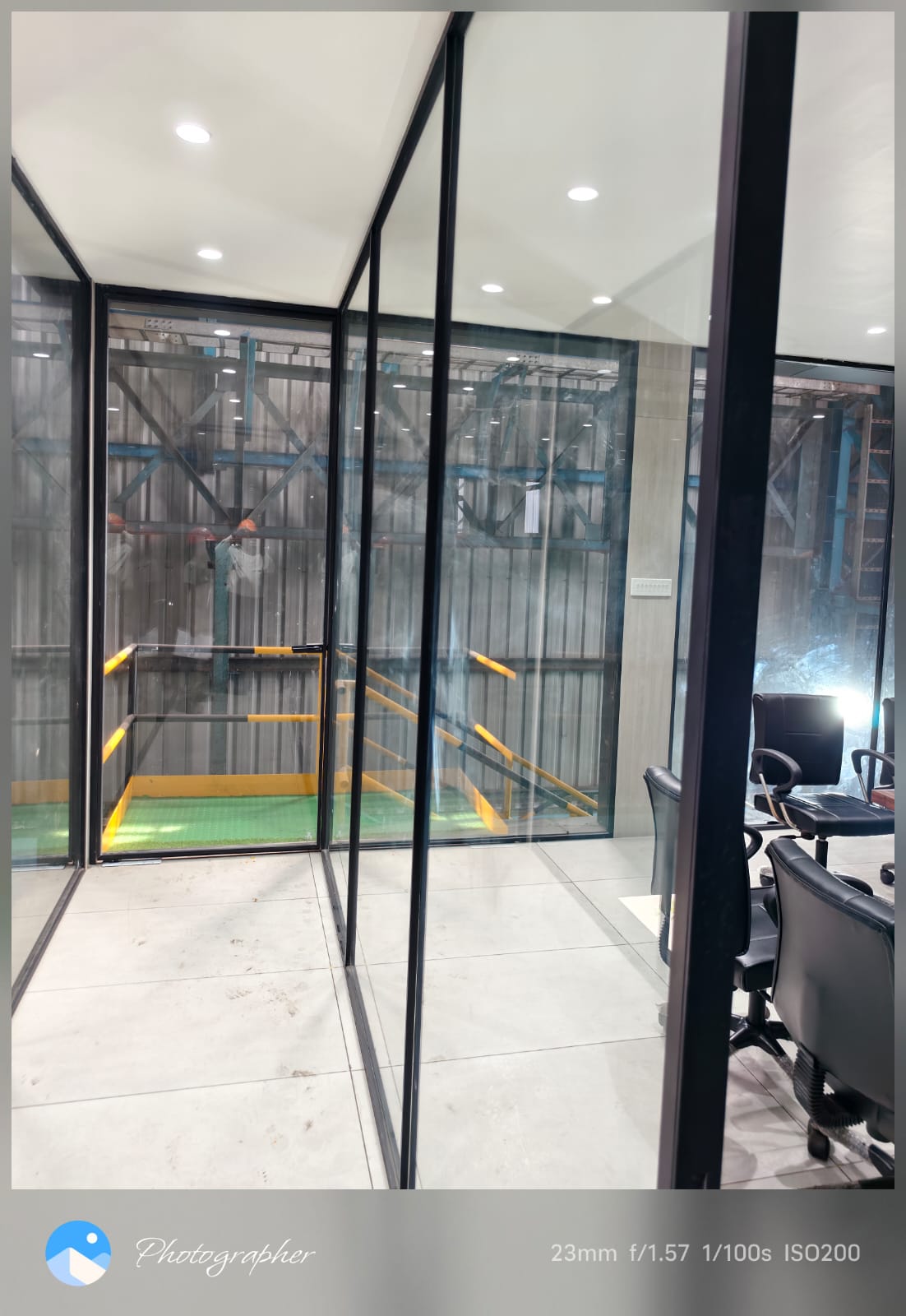 Glass partition installation