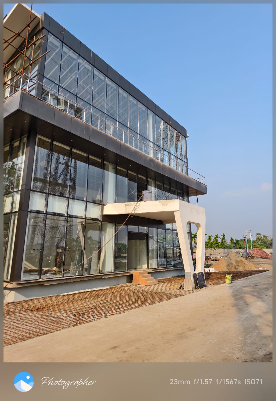 Commercial glass facade