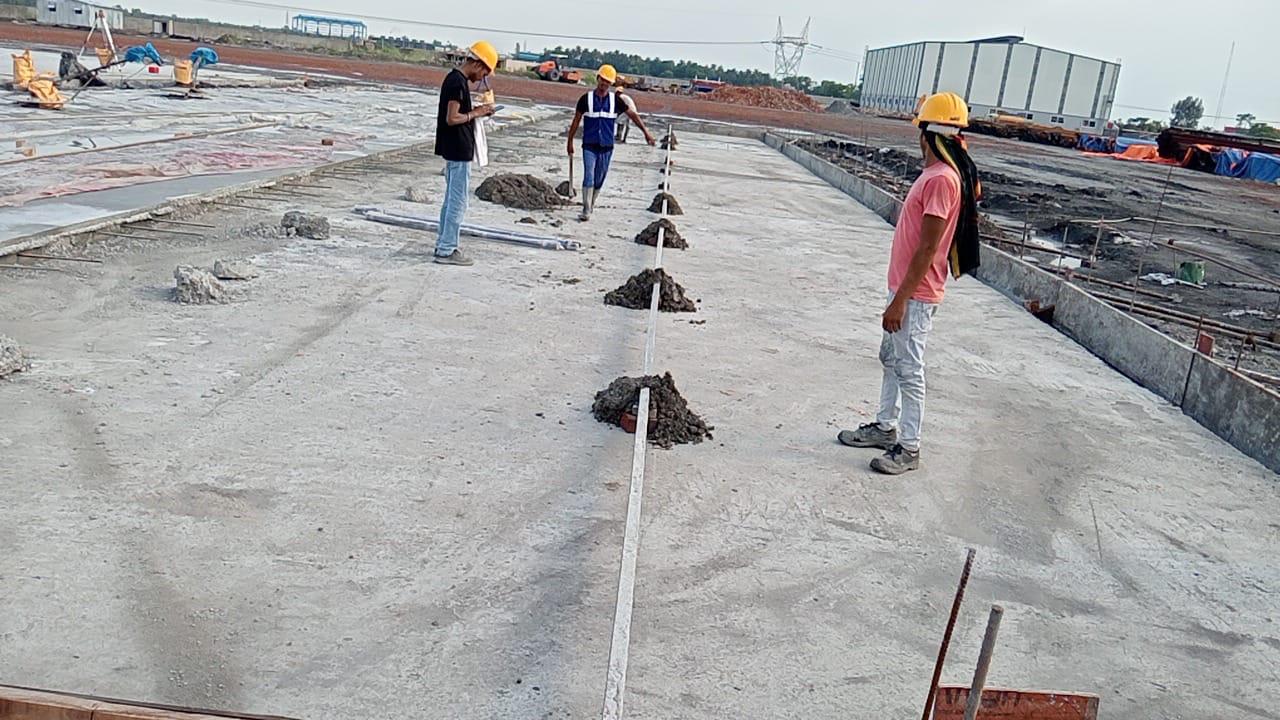Site concrete finishing