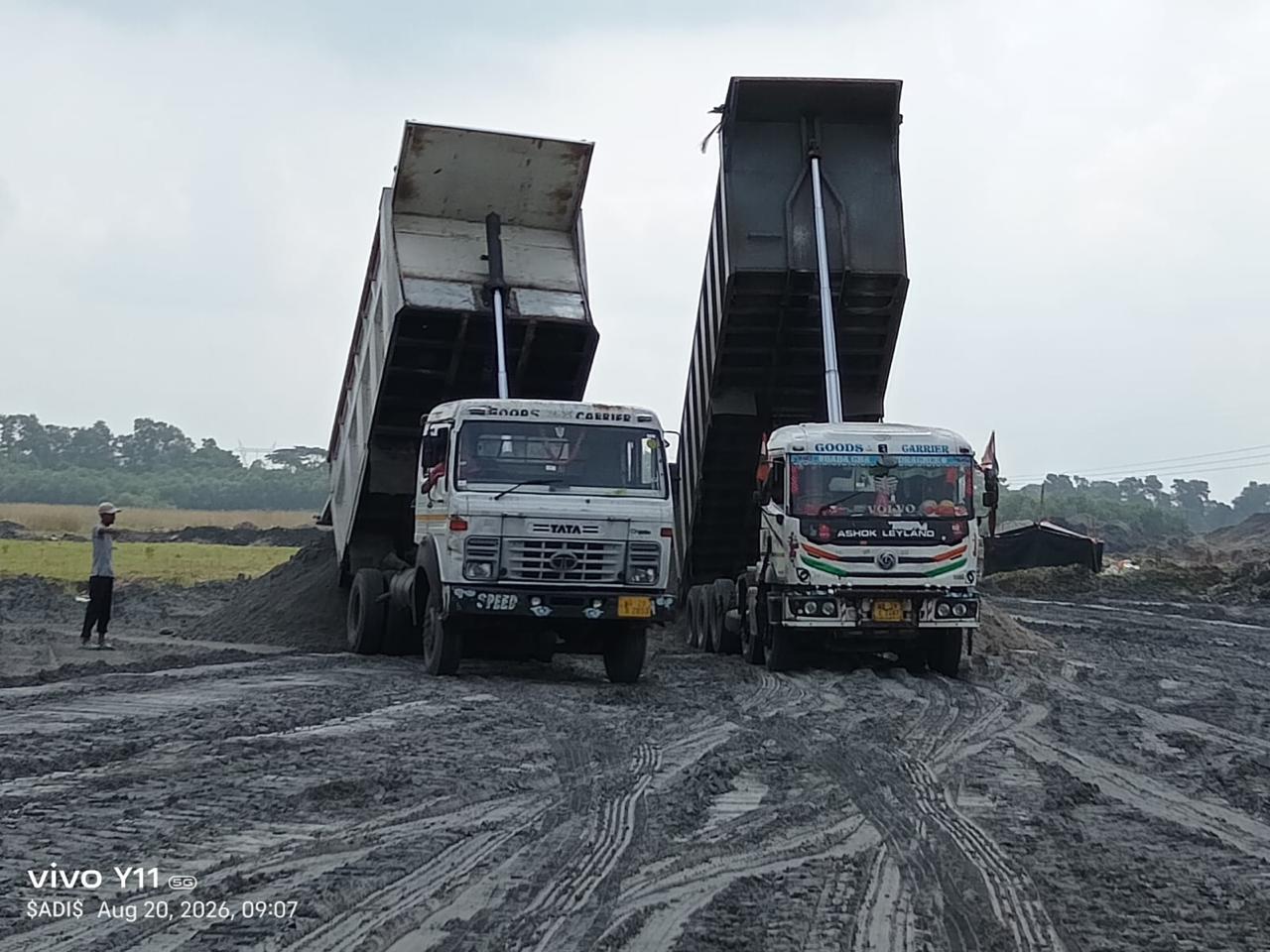 Material transport at project site